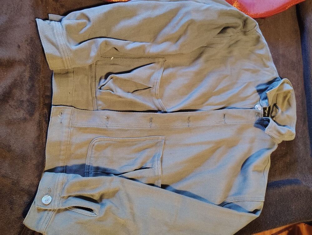 Forever 21 Jacket Mens L Lightweight Button Front Pocket Casual Khaki